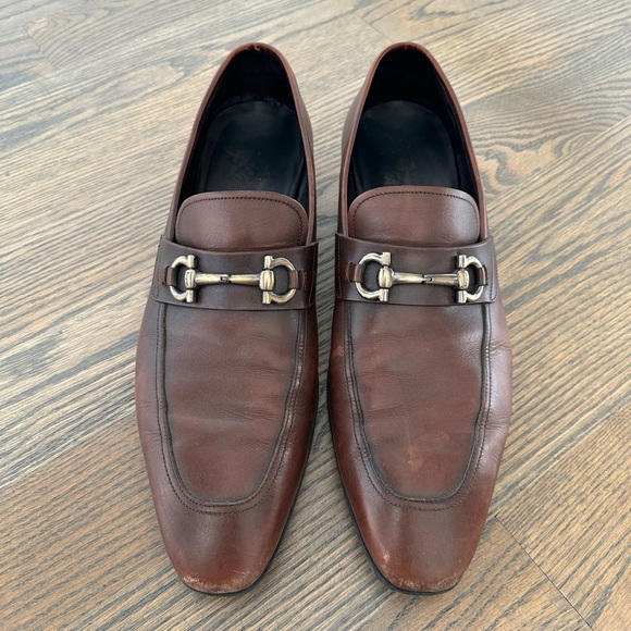 Ferragamo Slip-on Leather Loafers, Size US 12 - Picture 16 of 16